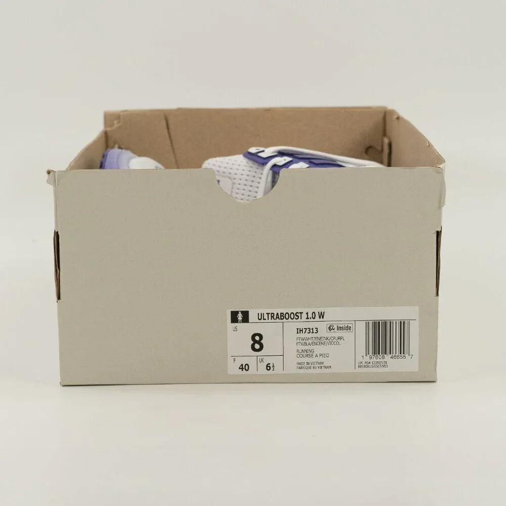 Adidas Women's UltraBoost 1.0 White Collegiate Purple IH7313 Running size 6 - 10